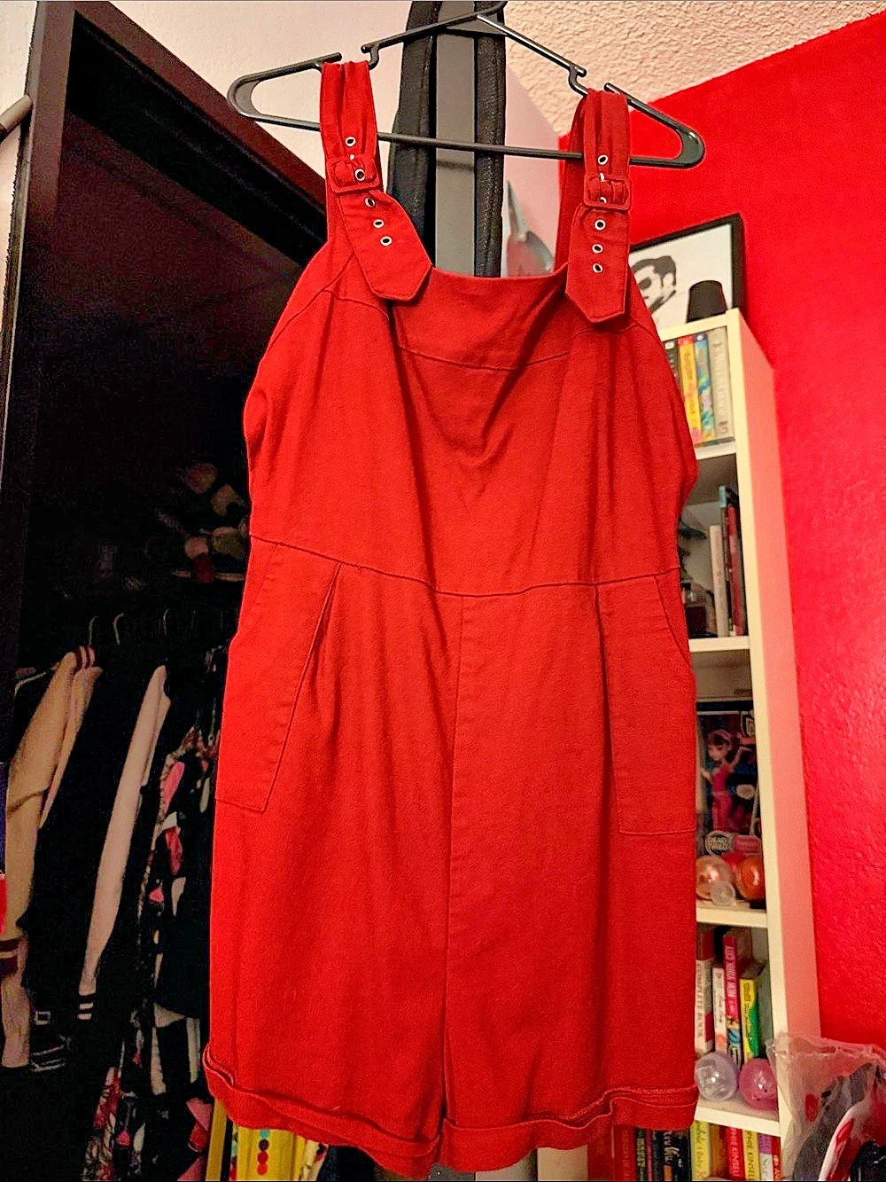 Tailor & Twirl Red Mini Romper Size 1X